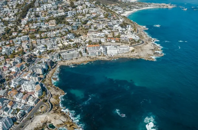 Table Mountain towering over Cape Town's City Bowl and harbor, South Africa — travel guide